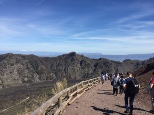 The path up to Mount Vesuvius