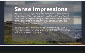 Sense impressions screenshot